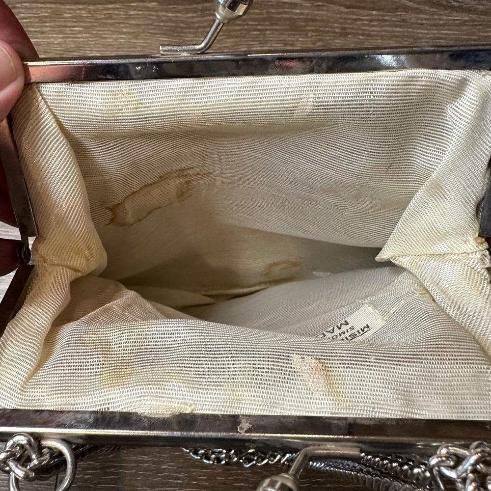 VINTAGE Mister Simon Ernest Floral Tapestry Clasp Purse Made in ITALY 40s 50s - Picture 12 of 15